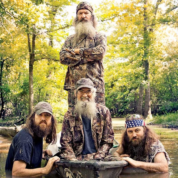 The Roberston Clan, clockwise from left: Jase, Phil, Willie and Si Robertson.