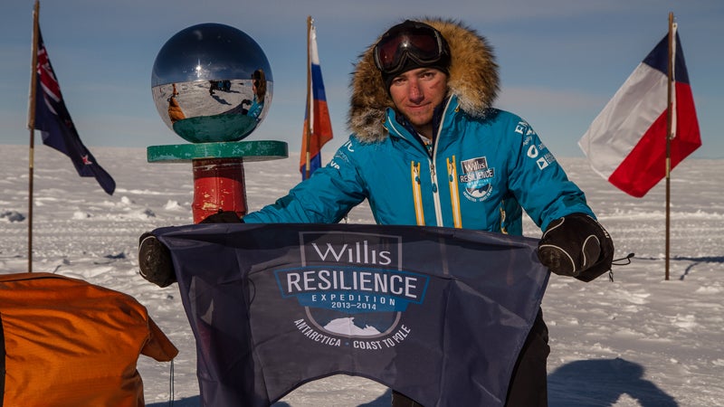 Nineteen-year-old Parker Liautaud at the South Pole.