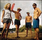"Cherri Danger" and the boys: from left, Cherri Briggs, Rod Wilson, Clinton Edwards, and Peter Stark