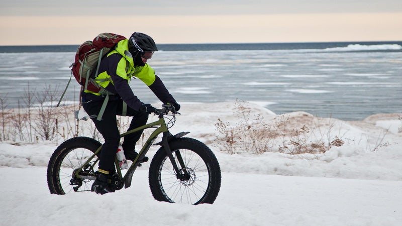 The author makes his usual fat bike trek.