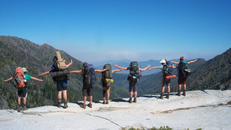 Camp Unalayee in the Trinity Alps.