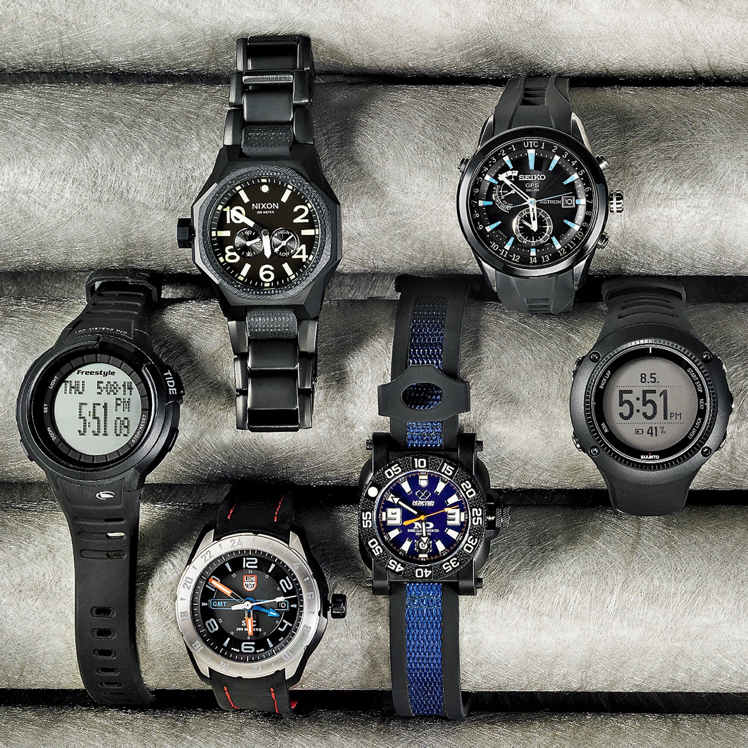 watches, nixon tangent, seiko astron, freestyle mariner tide, luminox sxc 5127, reactor gryphon, suunto ambit2 r, summer, timepiece, sports watches