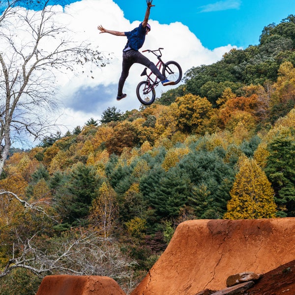 biking fall colors red bull dreamline