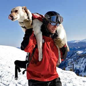 2010 Blue Sky California Cute Dogs Googles Happy Helmets Lake Tahoe Outdoor Preston-Schlebusch Red Jacket Rescue Rescue Team Ski Ski Patrol Skipatrol Dogs Snow Snowboard Winter bluebird day vertical