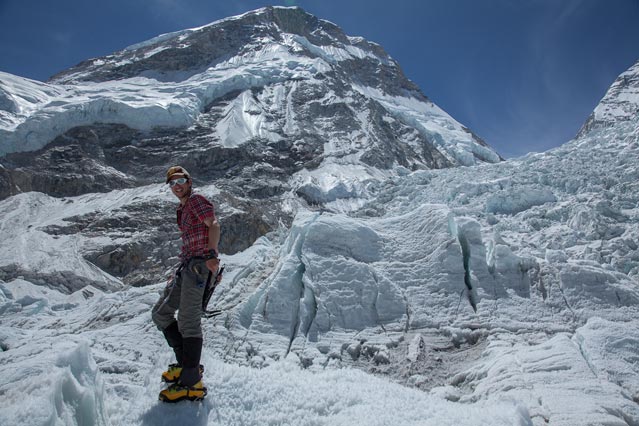 Schaffer in the Khumbu Icefall