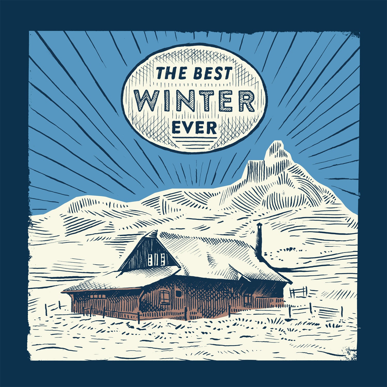 perfect things winter cabin illustration outside