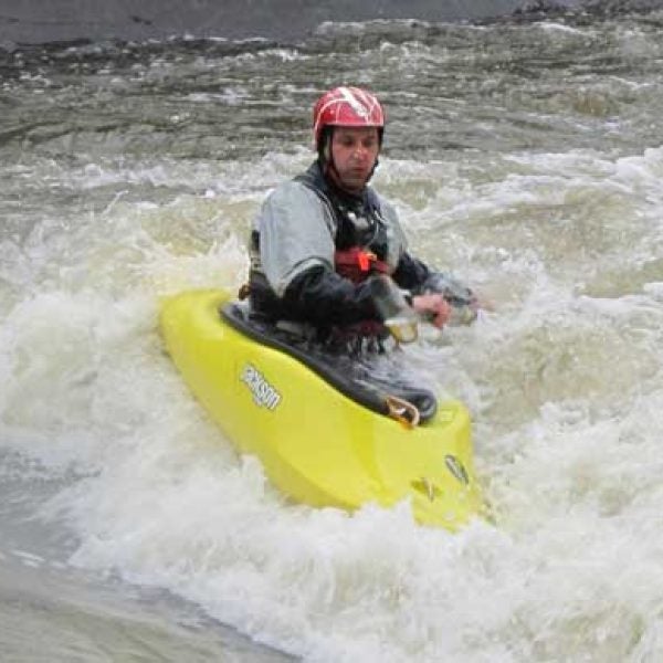 Whitewater kayaker