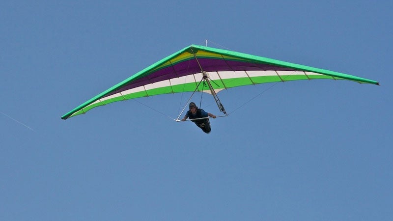 Hang-gliding over Lookout Mountain, Tennessee.