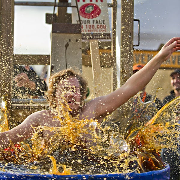 Dunk tank beer festival