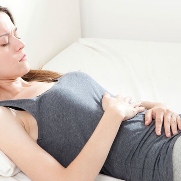 Young woman in pain