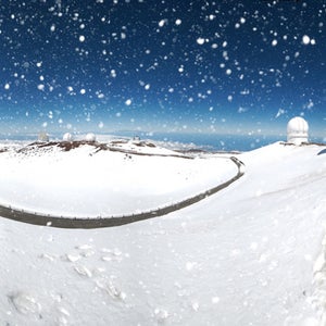 Snowfall on the Big Island's Mauna Kea.