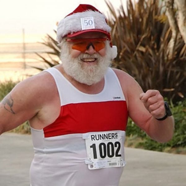 running Santa Christmas