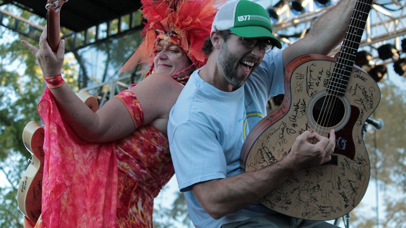 OutsideOnline Roots N Blues N BBQ Festival Missouri Columbia performance guitar stage