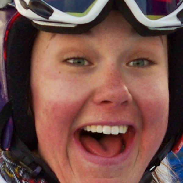Leanne Smith goggle tan skiing word cup ski fis 2009