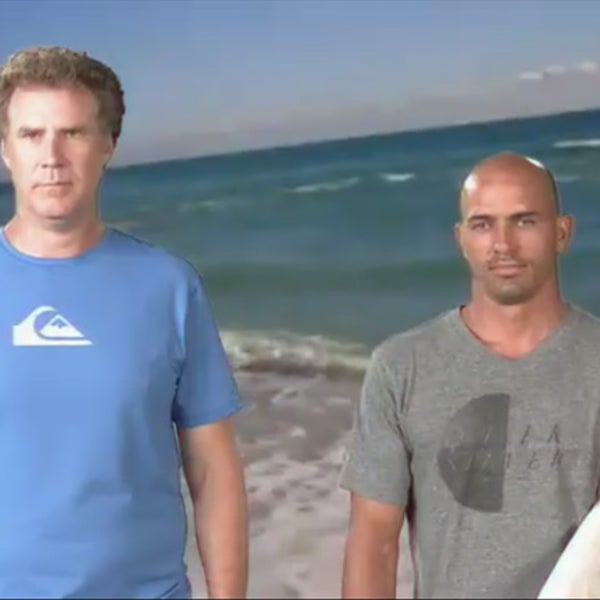 Will Ferrell and Kelly Slater appear in a new Funny or Die video.