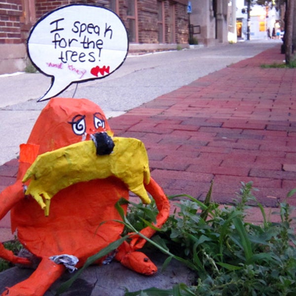 The Lorax has graduated from kindergarten classes to the Senate floor.