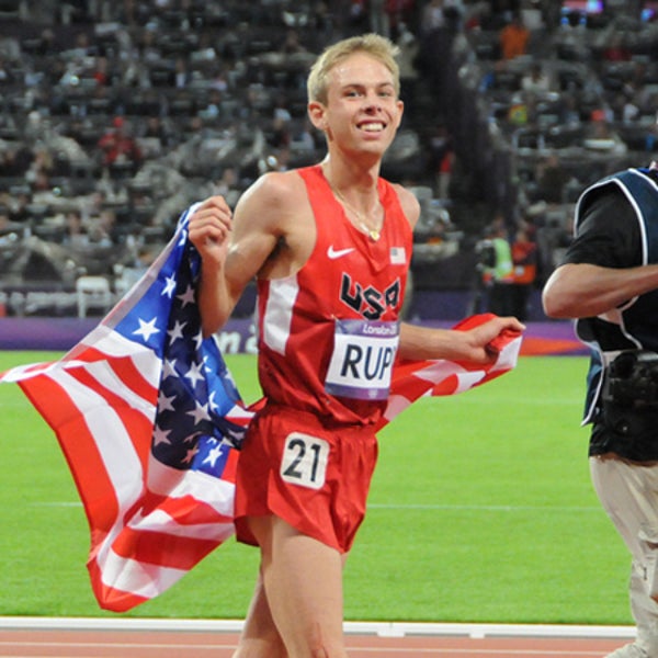 Galan Rupp at the 2012 London Olympics where he won silver in the 10,000 meters.