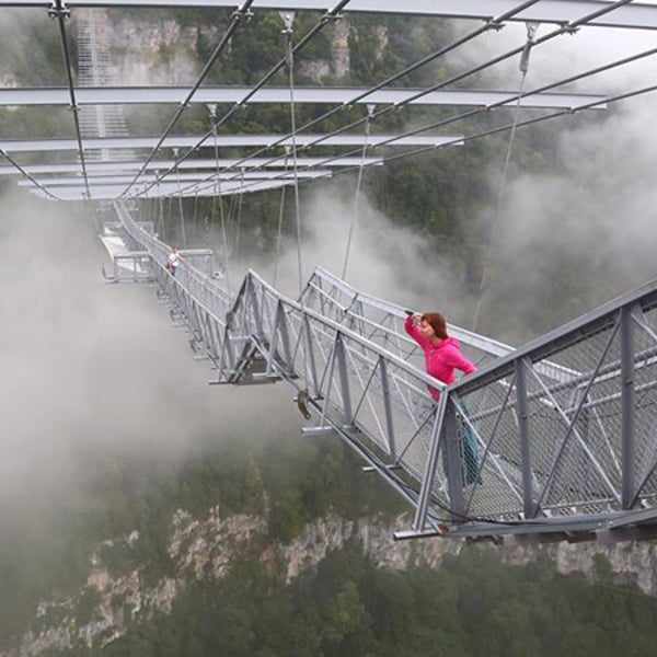 Skypark AJ Hackett Sochi bungee bungee jump skaypark skypark sochi caucasus mountains black sea sochi russia longest suspension bridge mzimta sochi national park outside online outside magazine news from the field