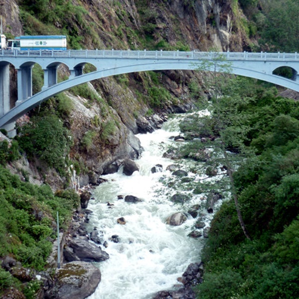A landslide has dammed up part of the Sunkoshi River and could cause additional damage downstream if it bursts.