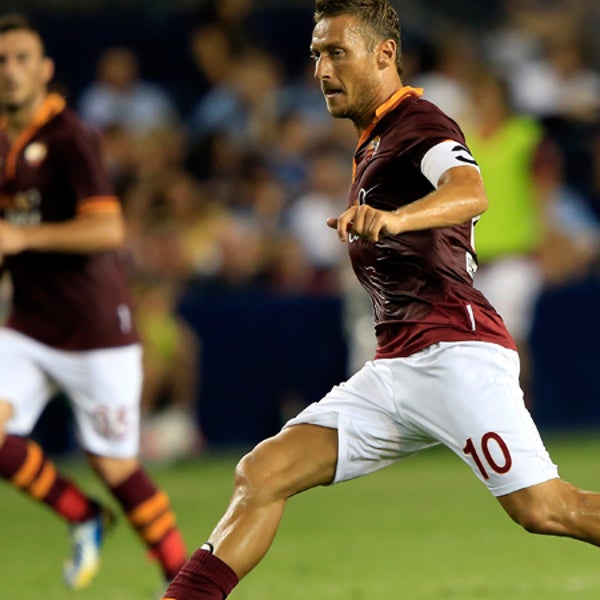 Francesco Totti of A.S. Roma plays in the 2013 Major League Soccer All Star Game—a setup that, according to new research, might have been a real nightmare for team players.