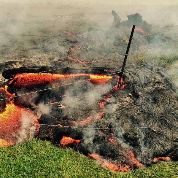 hawaii lava flow volcano big island kilauea evacuation methane