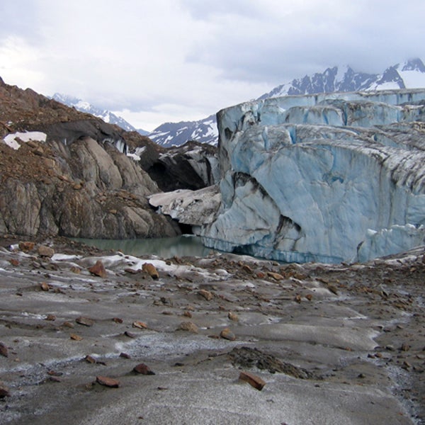 Tana Glacier terminates near the head of the Tana River, where Rob Kehrer perished during the Alaska Wilderness Classic.
