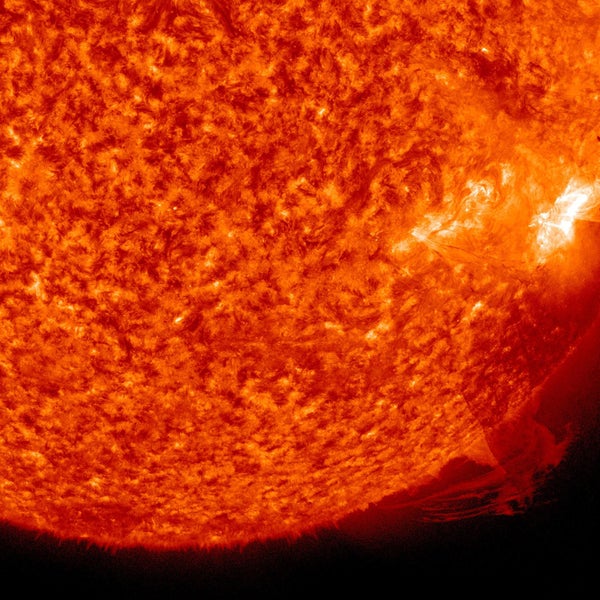 solar flare nasa outside