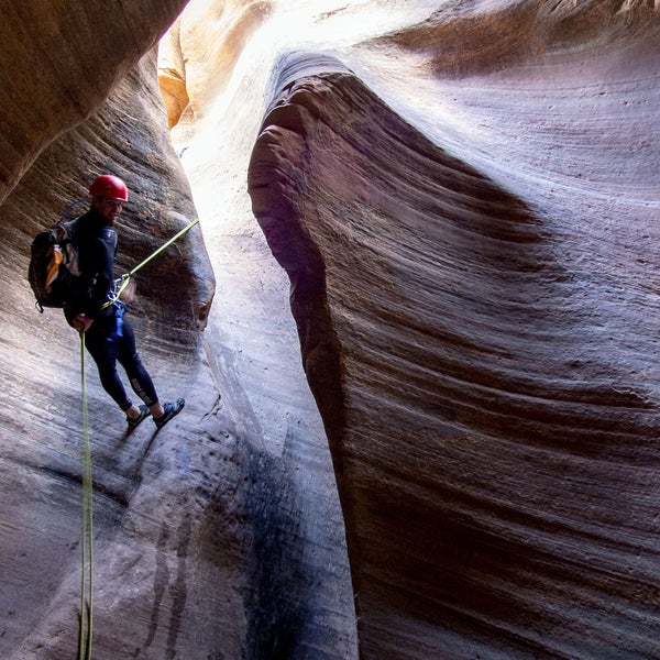 The Iron Messiah climb (not pictured here) is considered difficult, rated 5.10.
