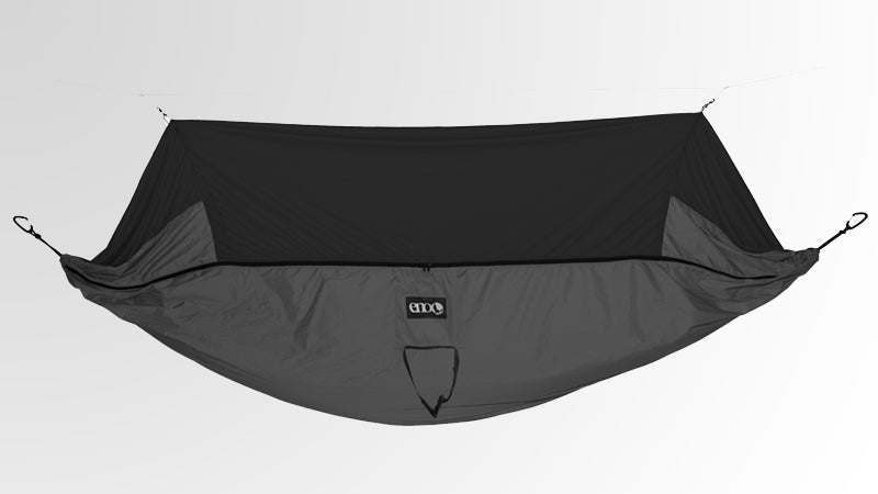 OutsideOnline Eagle’s Nest Eno Outfitters JungleNest hammock $100 nylon mesh tent cover ward off bugs seams triple-stitched ensure durability 10-feet long stuff sack