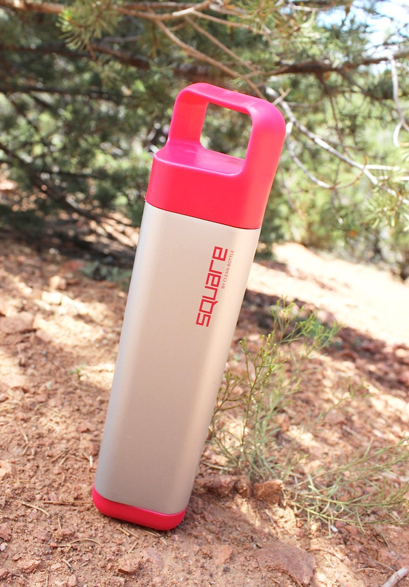 Hannah Weinberger outdoors outside magazine outside online clean bottle square bottle cleanbottle square water bottle water bottle sports bottle stainless steel threadless water bottle test water bottle review stainless-steel The Square leak-proof 20oz. 20-ounce