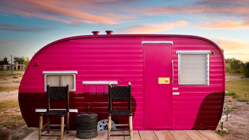 marfa texas el cosmico base camp trailer