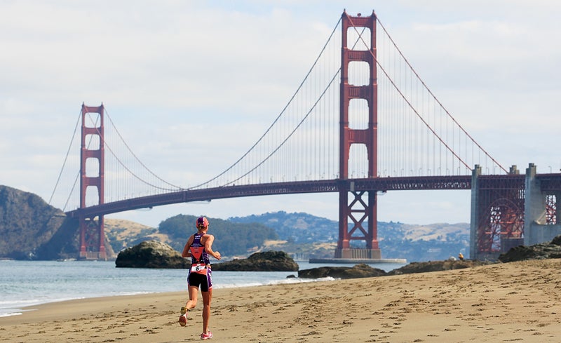 outside outside magazine outside online San Francisco Swim training plan tri triathlete Triathlon triathlon training plan train hard Escape From Alcatraz california race start