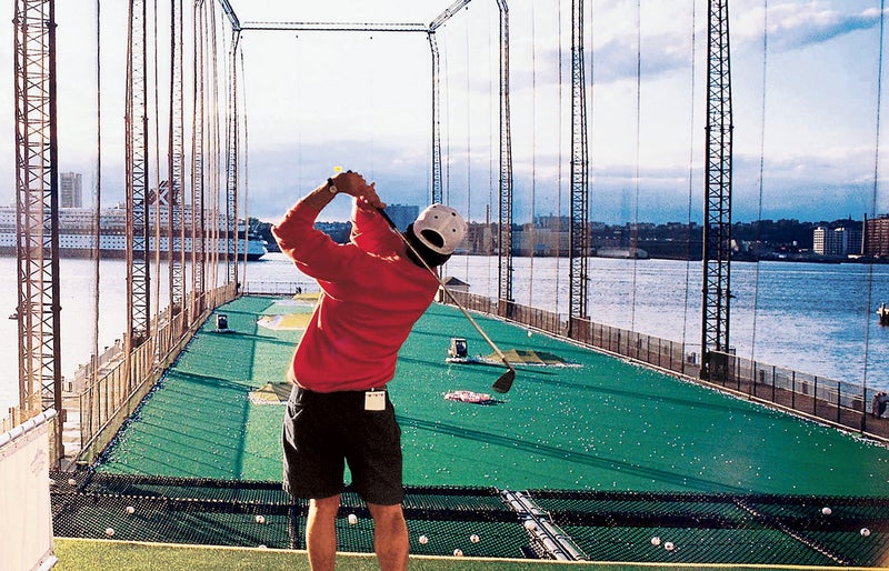 Swing practice at Chelsea Piers.