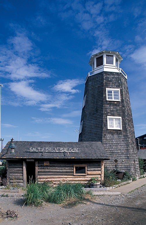 USA Alaska Homer Kenai Peninsula Landscape Exterior Outside Nobody Summer Bar Salty Dawg Saloon Lighthouse Outdoors outside magazine