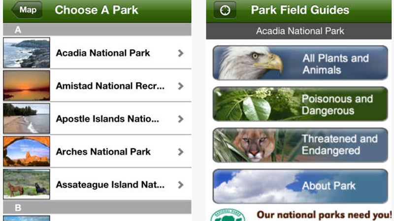 OutsideOnline best apps Smartphone summer camping trip woods connected grid stay no service off grid National Parks Field Guide free